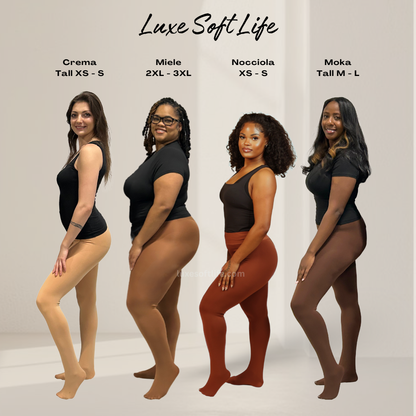 Solid Skin-Tone Fleece Tights