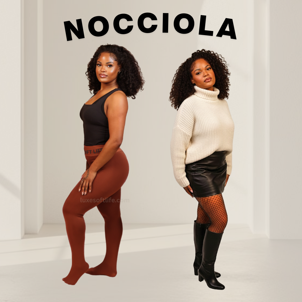 Solid Skin-Tone Fleece Tights