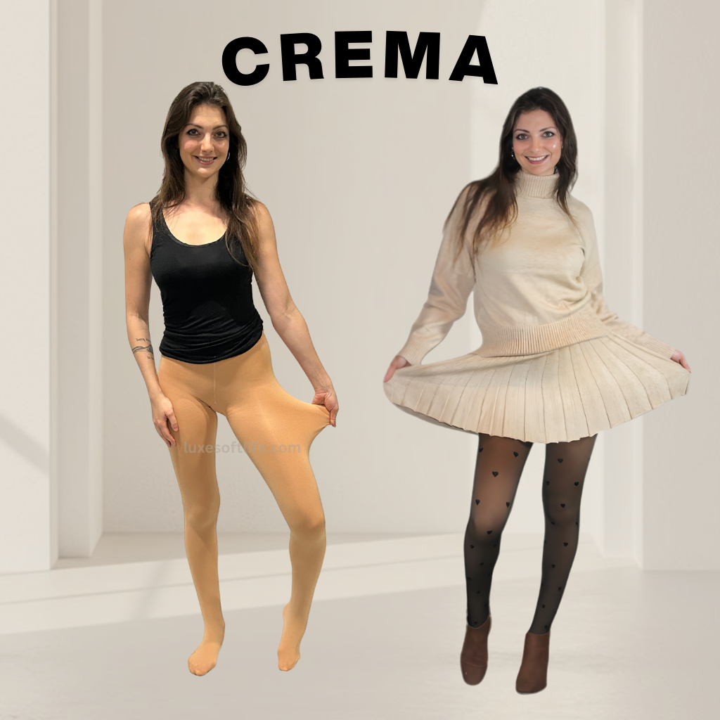 Solid Skin-Tone Fleece Tights