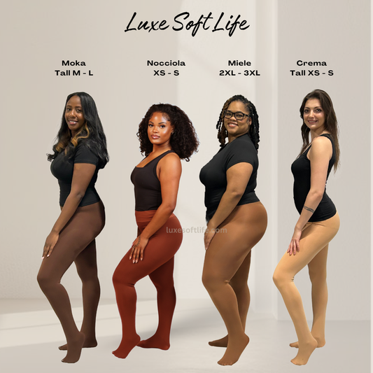 Solid Skin-Tone Fleece Tights